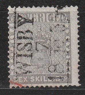 Zweden 1855 - Wapen - Michel 3, Gestempeld