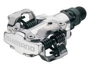 Pedaalset Shimano SPD M520 met plaatjes SM-SH51 - zilver, Verzenden, Nieuw