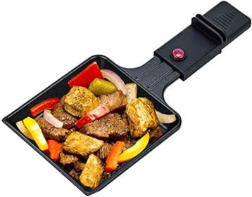 Gourmetstel 8 personen - Raclette - Gourmetplaat - Zwart - M, Verzenden, Zo goed als nieuw