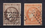 Frankrijk 1870 - Uitgifte van Bordeaux, nr. 47 en 48,, Gestempeld