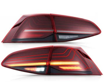 Achterlichten VW Golf VII Dynamic Facelift Laser LED Cherry, Ophalen of Verzenden, Nieuw