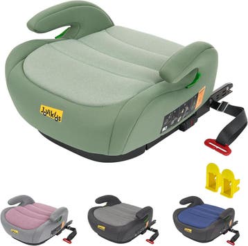 Zitverhoger isofix - Stoelverhoger auto - 6-12 jaar - Groen, Kinderen en Baby's, Autostoeltjes, Verzenden, Zo goed als nieuw