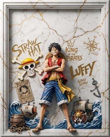 Makayhos - [Canvas] Monkey D. Luffy – King of the Pirates, Nieuw