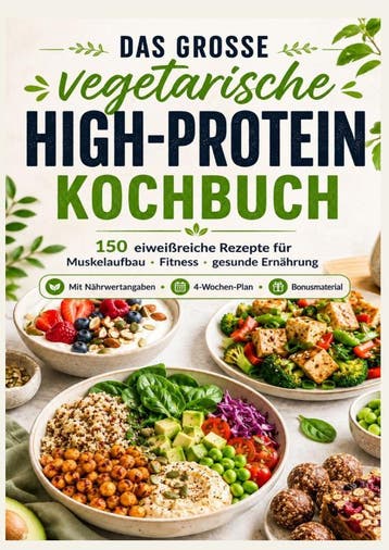 Das Vegetarische High-Protein-Kochbuch Eiweißreiche Rezepte, Ophalen of Verzenden, Nieuw, Katja Meyer