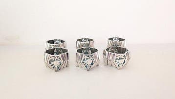 Murano - Tafelservies (6) - Glas, Zilver
