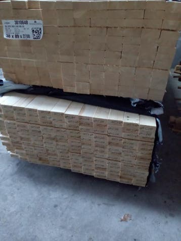 SLS 38x89 vuren aanbieding prijs per m1 : €1,94 incl btw, Ophalen, Nieuw, Vuren, 25 tot 50 mm