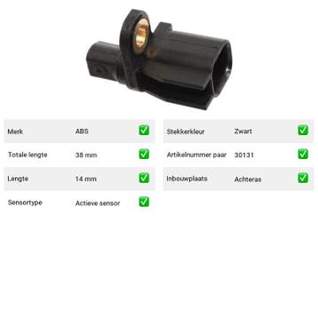ABS-sensor Achteras Volvo V50 D4 (2010-2012), Verzenden, Nieuw, Volvo