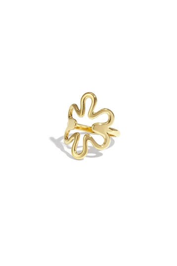 Blooming ring - Goudkleur / Eén maat, Verzenden, Nieuw