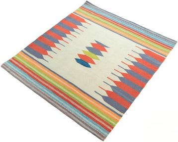 Handgeweven Designer Kelim - Modern - Nieuw - Kelim - 109 cm, Nieuw