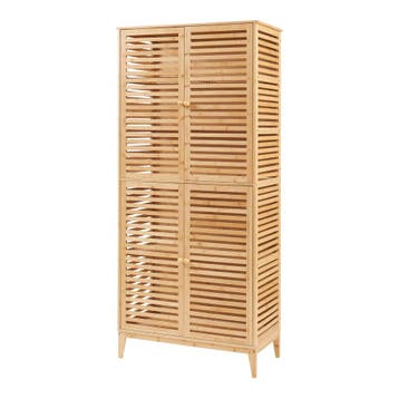 Badkamerkast Raurgela bamboe 180x80x40 cm naturel [en.casa], Verzenden, Nieuw