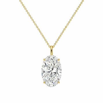 Halsketting - 14 karaat Geel goud - 10.02ct. tw. Diamant, Nieuw
