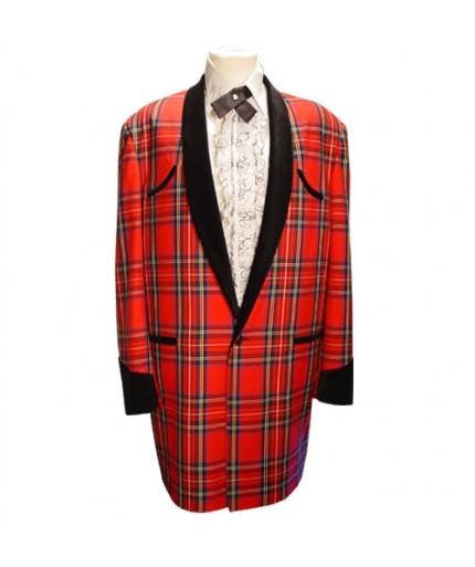Drape Jacket Red Tartan-52 (NL) / 42 (UK), Kleding | Dames, Carnavalskleding en Feestkleding, Ophalen