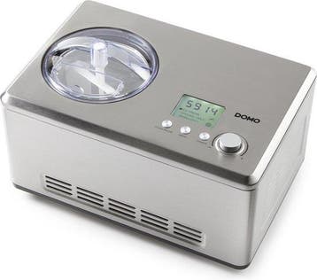 DOMO IJsmachine DO9201I Zelfvriezend - 2L - Compressor - RVS, Verzenden, Nieuw