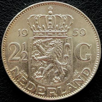 Nederlandse zilveren Juliana Rijksdaalder 1959, Postzegels en Munten, Munten | Nederland, Verzenden, Koningin Juliana, Losse munt
