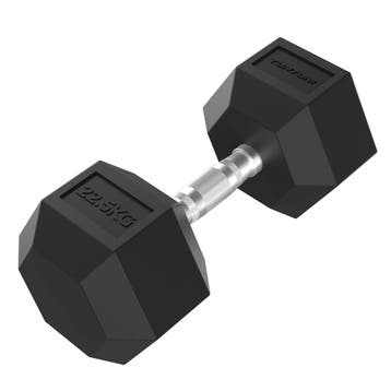 Tunturi Platinum Hex Rubber Dumbbell, 22.5kg, Verzenden, Nieuw