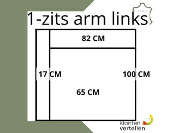 Leren elementenbank Match - element 1 zits (65) arm links, Industrieel, Modern, Scandinavisch, Nieuw, Ophalen of Verzenden, Rechte bank