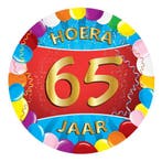 25x Bierviltjes 65 jaar feestartikelen - 65 jaar versiering, Hobby en Vrije tijd, Feestartikelen, Ophalen of Verzenden, Nieuw