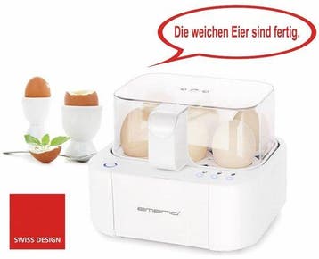 Emerio EB-115560.12 Eierkoker – Wit – Voor 6 Eieren (..., Huis en Inrichting, Verzenden, Nieuw