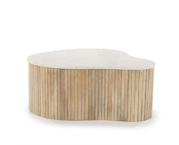 Salontafel Kira medium 83x72cm - wit | Eleonora, Ophalen of Verzenden, Nieuw