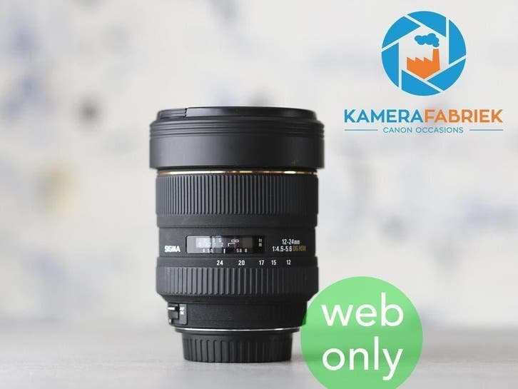 Sigma 12-24mm f/4.5-5.6 DG HSM (Canon EF) - Als nieuw!, Audio, Tv en Foto, Fotografie | Lenzen en Objectieven, Canon EF, Zoom