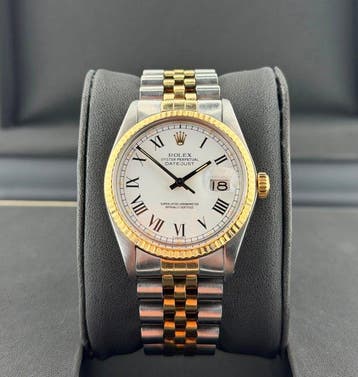 Rolex - Datejust - White Buckley Dial - 16013 - Heren -, Nieuw