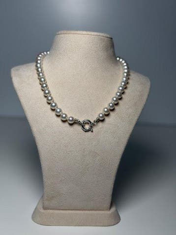 Kralensnoer Zilver Parel