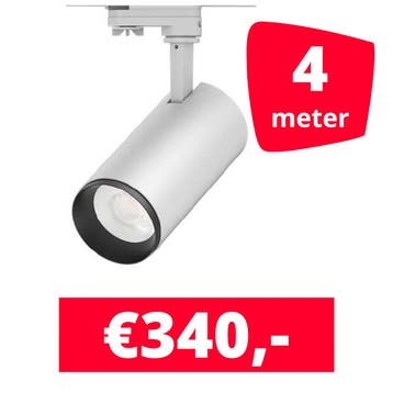 *TIP* LED Railverlichting Cayena Wit 4 spots + 4M rails, Ophalen of Verzenden