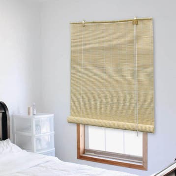 vidaXL Rolgordijn 80x220 cm bamboe naturel, Verzenden, Nieuw, Bruin