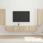 vidaXL TV Wandkast Set Wandgemonteerd 4 pcs Sonoma Eiken, Minder dan 50 cm, Verzenden, 100 tot 150 cm, Nieuw