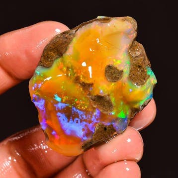 Opaal 17 g Natuurlijke Ethiopische Fire Opal Welo ruwe,