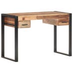 vidaXL Bureau 110x50x76 cm massief hout, Huis en Inrichting, Verzenden, Nieuw