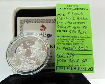 Sint-Helena. 1 Pound 2022 The Faerie Queene East India