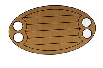 Inleg Tafelblad ovaal zelfklevend lichtbruin, Watersport en Boten, Ophalen of Verzenden, Nieuw