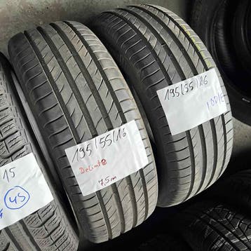 2 x Delinte 195-55-16 Zomerbanden 7,5mm, Gebruikt, 16 inch, Ophalen of Verzenden, Band(en)