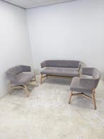 Billiani Croissant set fauteuils 572 en sofa 573 lichtgrijs, Vergader- of Presentatieruimte, Ophalen of Verzenden, Gebruikt