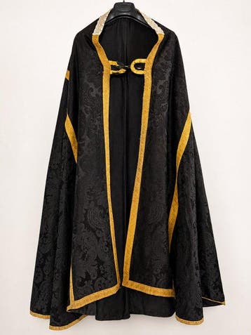 Stola (gewaad) - Antiek - Zijde - 1850-1900 - Piviale zwart
