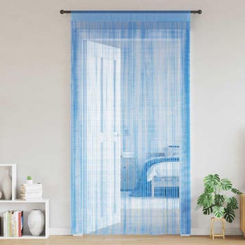 vidaXL Koordgordijnen 2 st 100x250 cm lichtblauw, Verzenden, Nieuw, Blauw