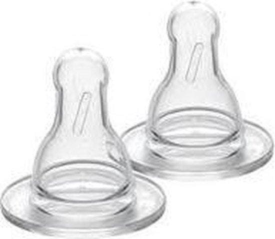 Medela - flesspeen Slow Flow - 2 stuks - transparant, Kinderen en Baby's, Babyvoeding en Toebehoren, Verzenden