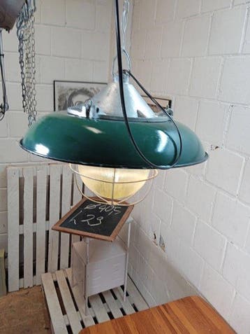 Plafondlamp - Gietijzer, Staal - Werkplaats/Fabriek