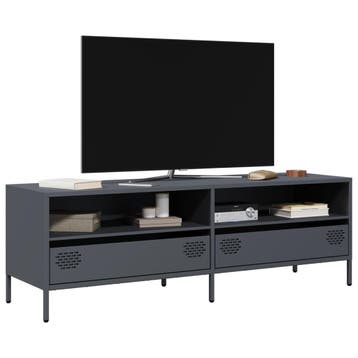 vidaXL Tv-meubel 135x39x43,5 cm koudgewalst staal, Huis en Inrichting, Minder dan 50 cm, Verzenden, Nieuw, Minder dan 100 cm
