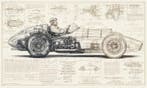 Artxlife - Alberto Ascari 1952 Ferrari 500 F2 Sketch [XXL], Nieuw