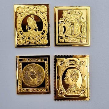 Paraguay, Hanover, Uruguay, Thailand 1850/1883 - 4x massief, Gestempeld