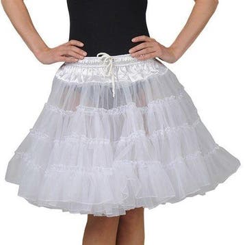 Petticoat rok wit - 2 laags, Verzenden, Nieuw, Feestartikel