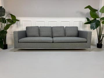 B&B Italia George bank grijs klassieker 2x, Tweepersoons, Ophalen of Verzenden, Zo goed als nieuw, Rechte bank