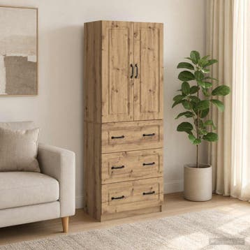 vidaXL Kastenset 2 st 66 x 34,5 x 87 cm Bewerkt hout, Verzenden, Nieuw