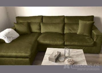 Oudenbosch Longchair - loungebanken - Groen, Nieuw, 150 cm of meer, Stof, 250 tot 300 cm