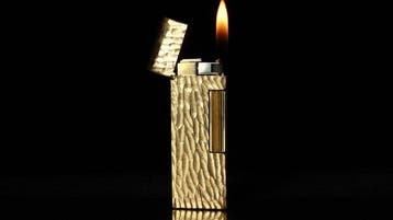 Dunill - Dome Bark Pattern Rollagas Lighter - Zonder, Nieuw
