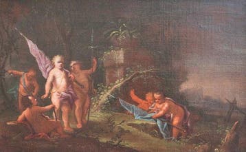 Ambito di Clemente Ruta (XVIII) - Baccanale con putti