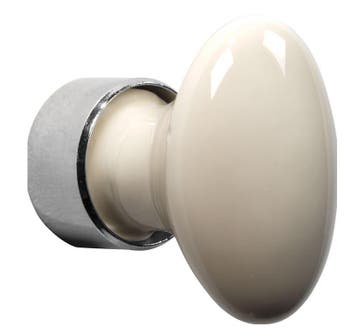 Meubelknop ovaal porselein 33mm glans nikkel/camee, Verzenden, Nieuw