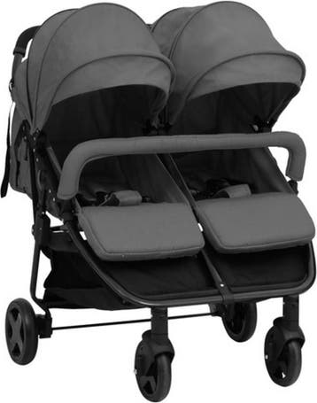 Tweelingbuggy - buggy voor twee kinderen - staal -, Verzenden, Nieuw